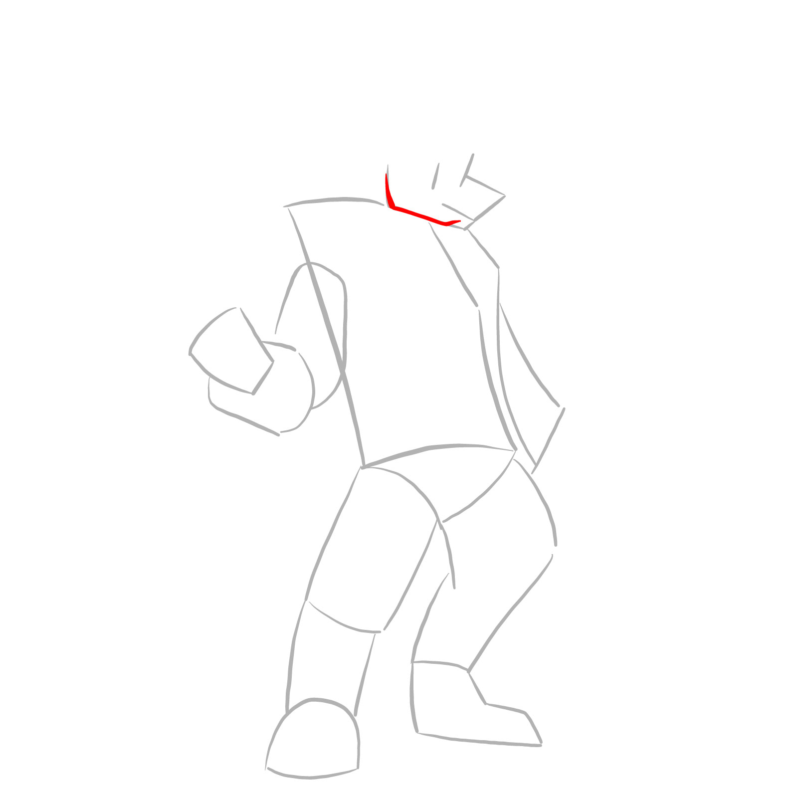 How to draw Ace from FNF - step 04