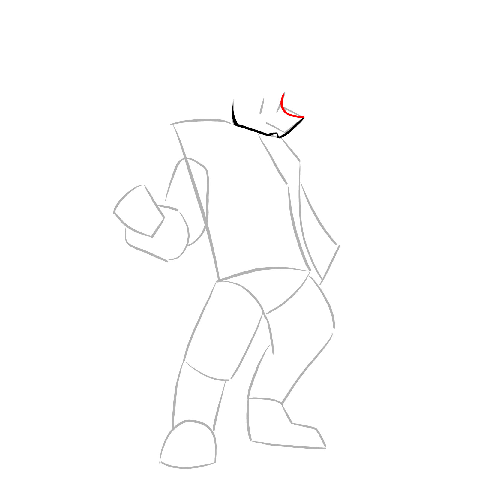 How to draw Ace from FNF - step 06
