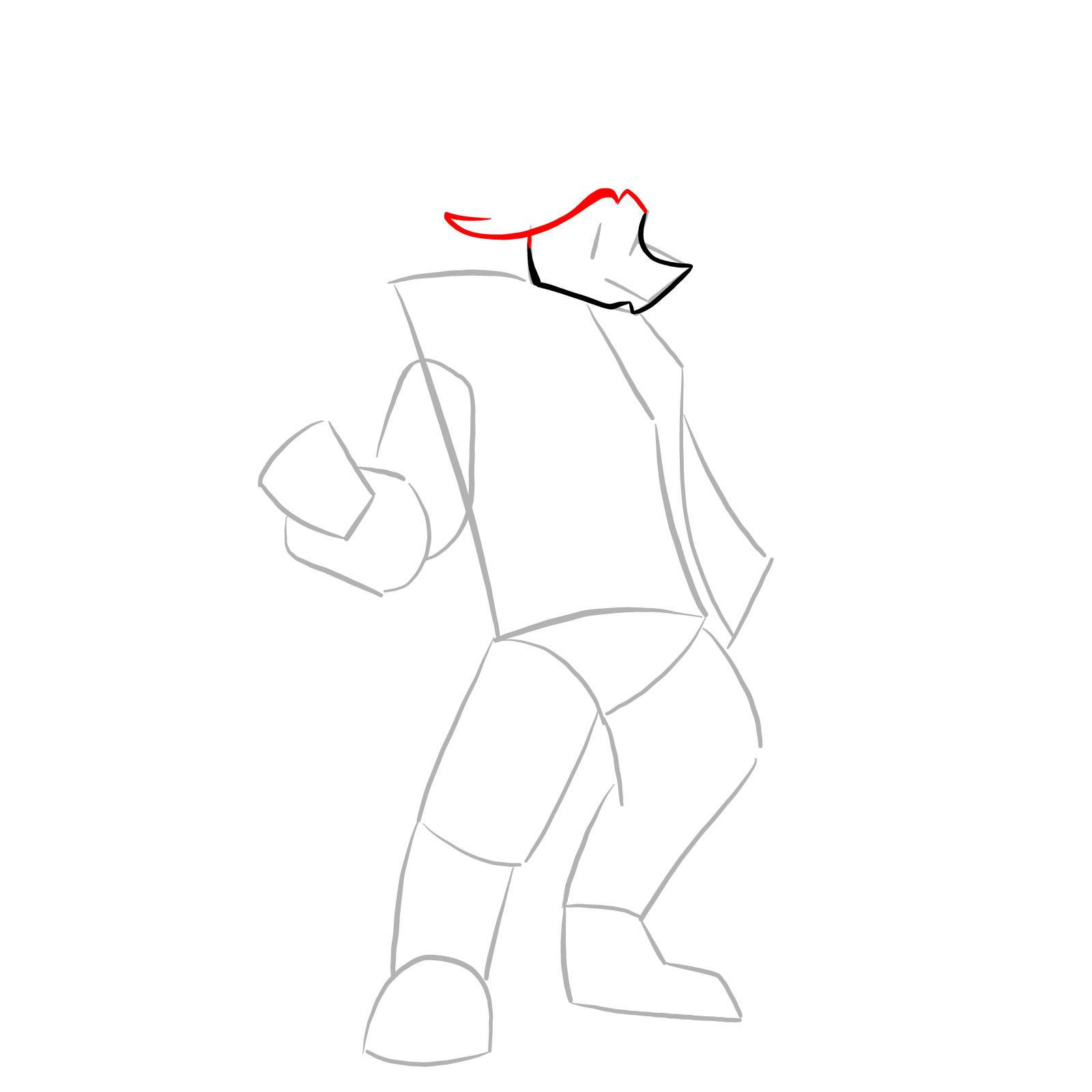 How to draw Ace from FNF - step 07
