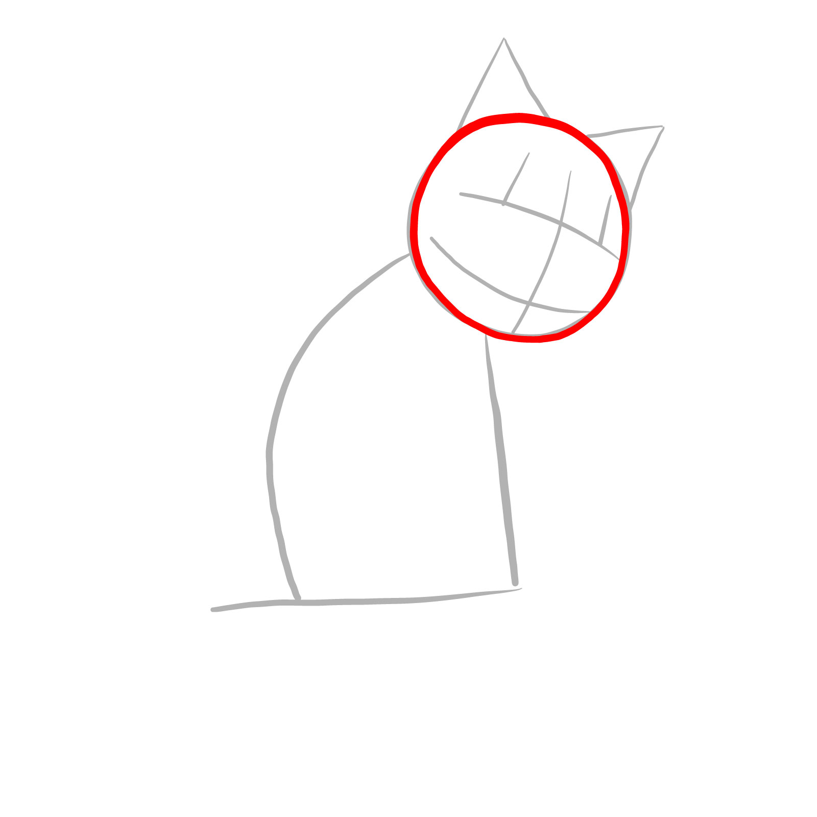 How to draw Cartoon Cat from FNF - step 03