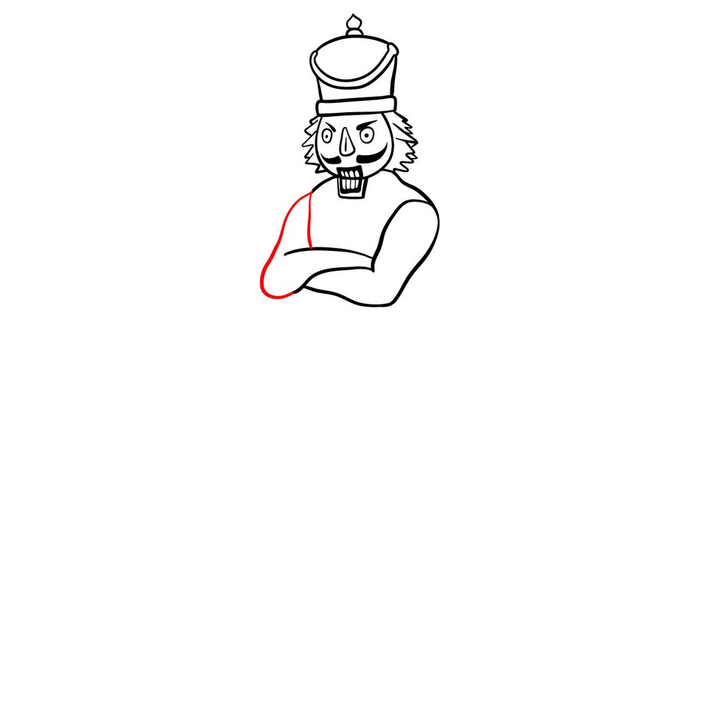 How to draw Crackshot from Fortnite - step 11