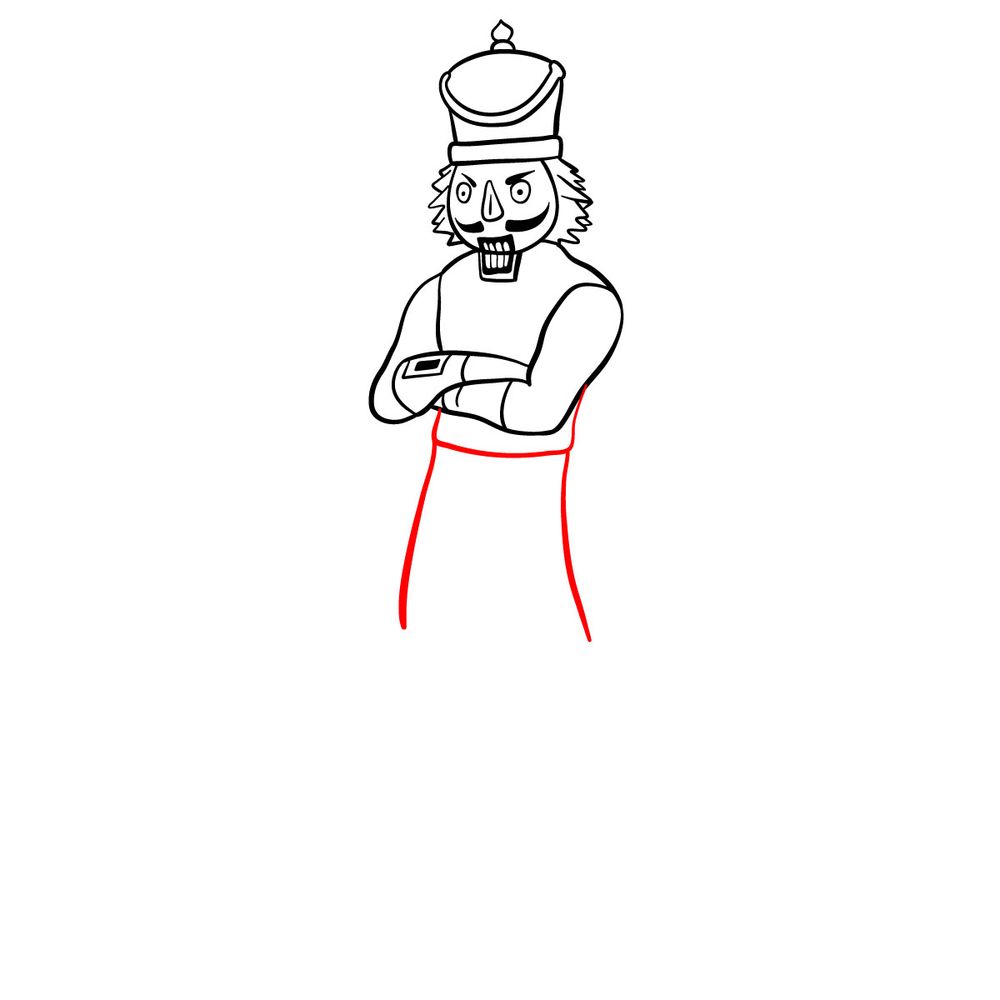 How to draw Crackshot from Fortnite - step 13