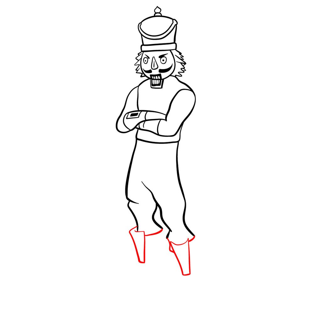 How to draw Crackshot from Fortnite - step 15