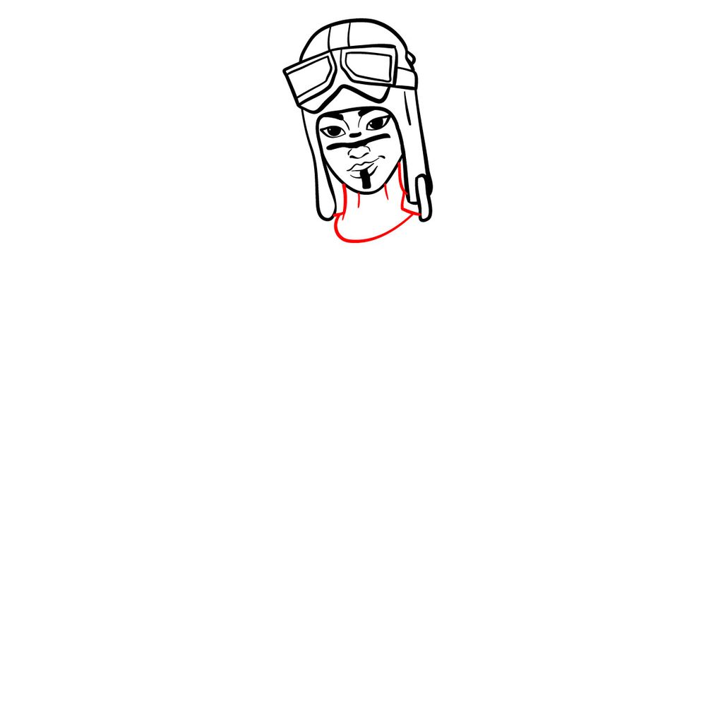 How to draw Renegade Raider - step 09
