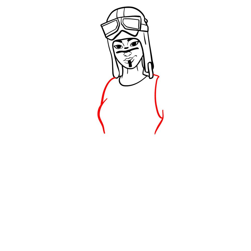 How to draw Renegade Raider - step 10
