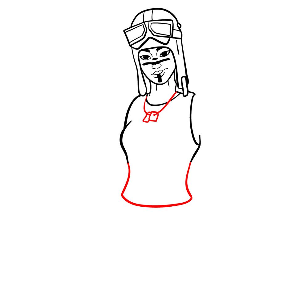How to draw Renegade Raider - step 11