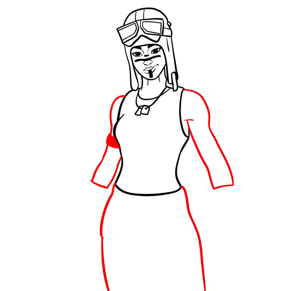 How to draw Renegade Raider - step 12