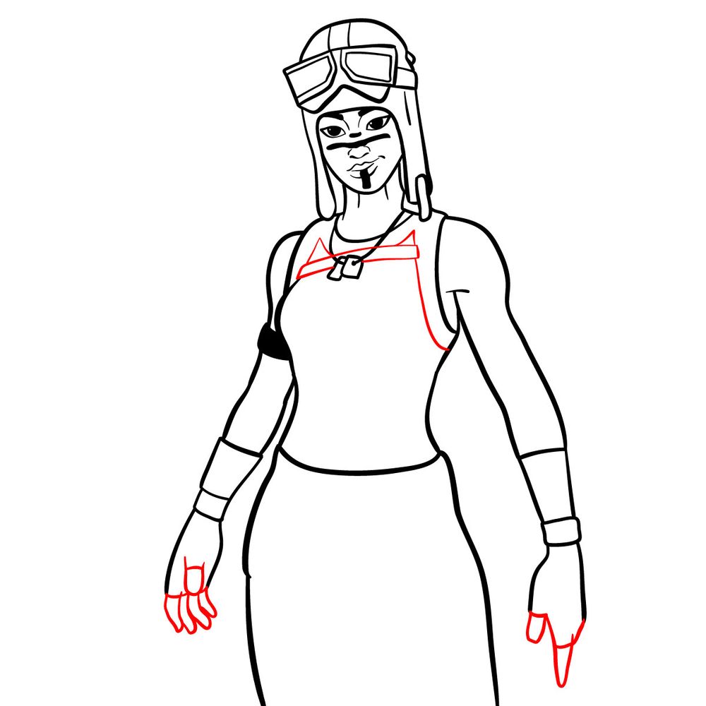 How to draw Renegade Raider - step 14