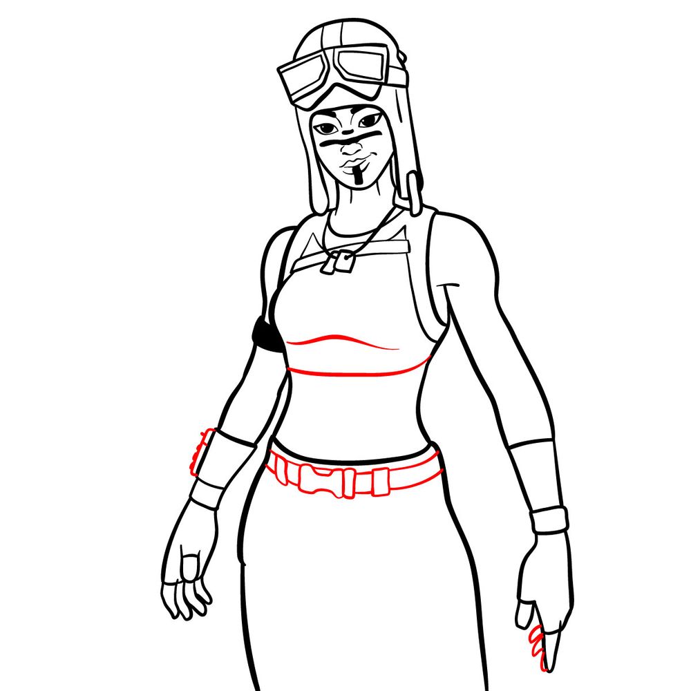 How to draw Renegade Raider - step 15
