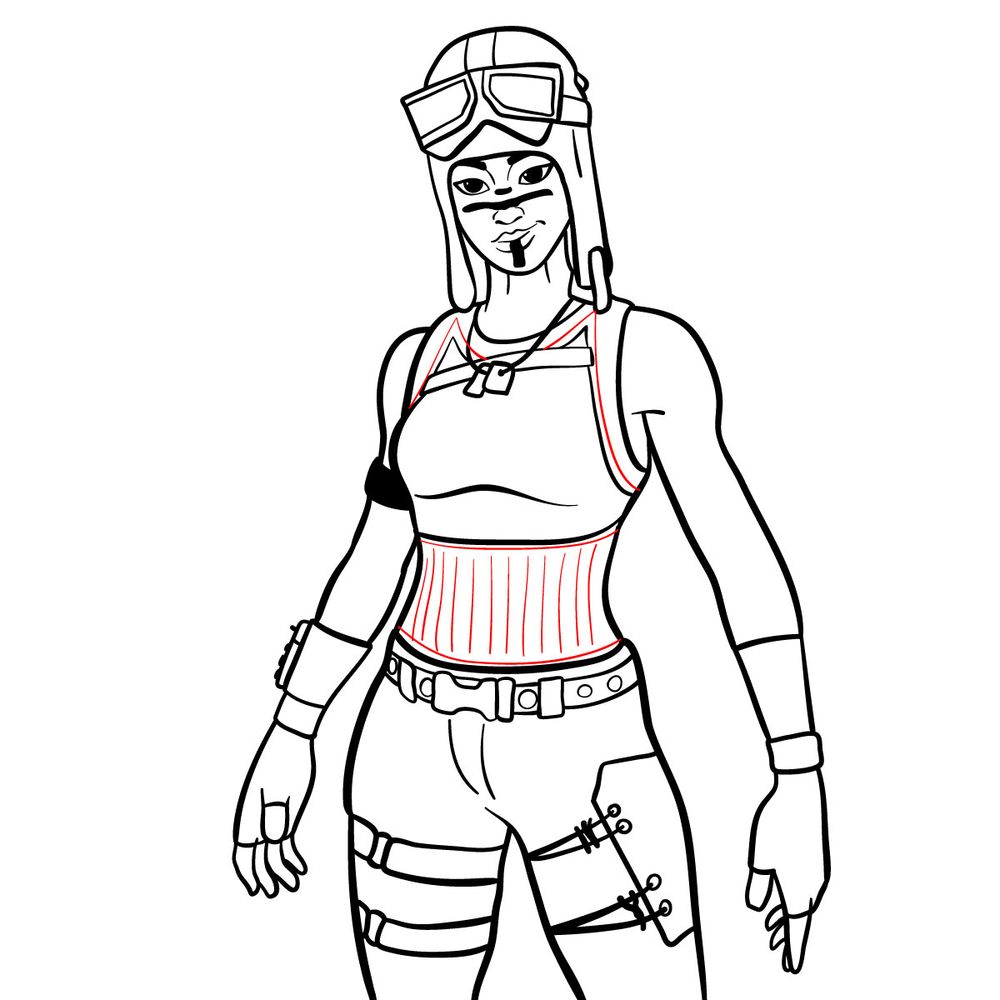 How to draw Renegade Raider - step 18