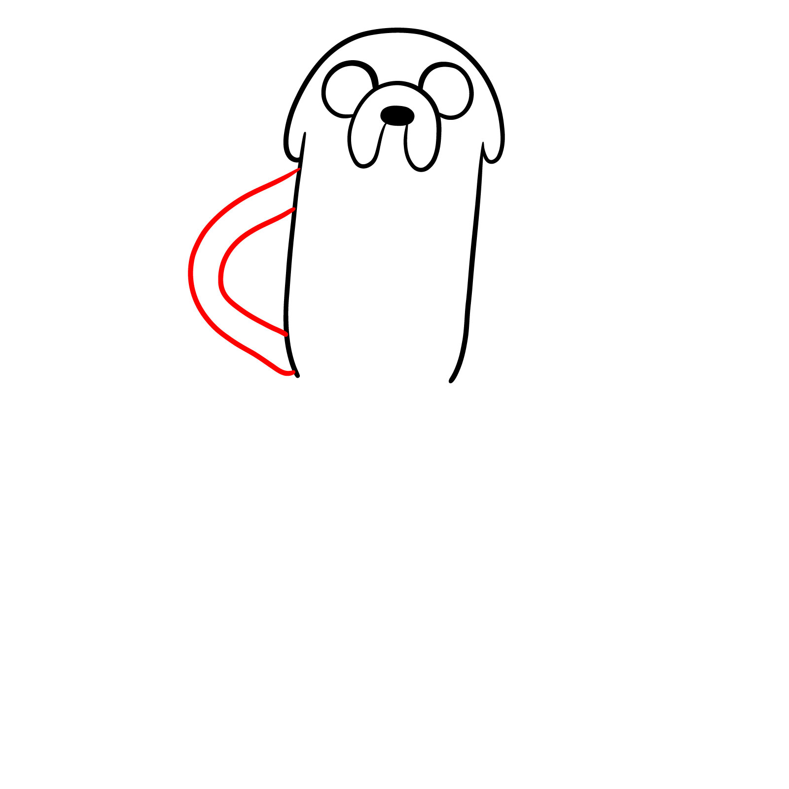 How to Draw Jake the Dog Fortnite Skin - step 06