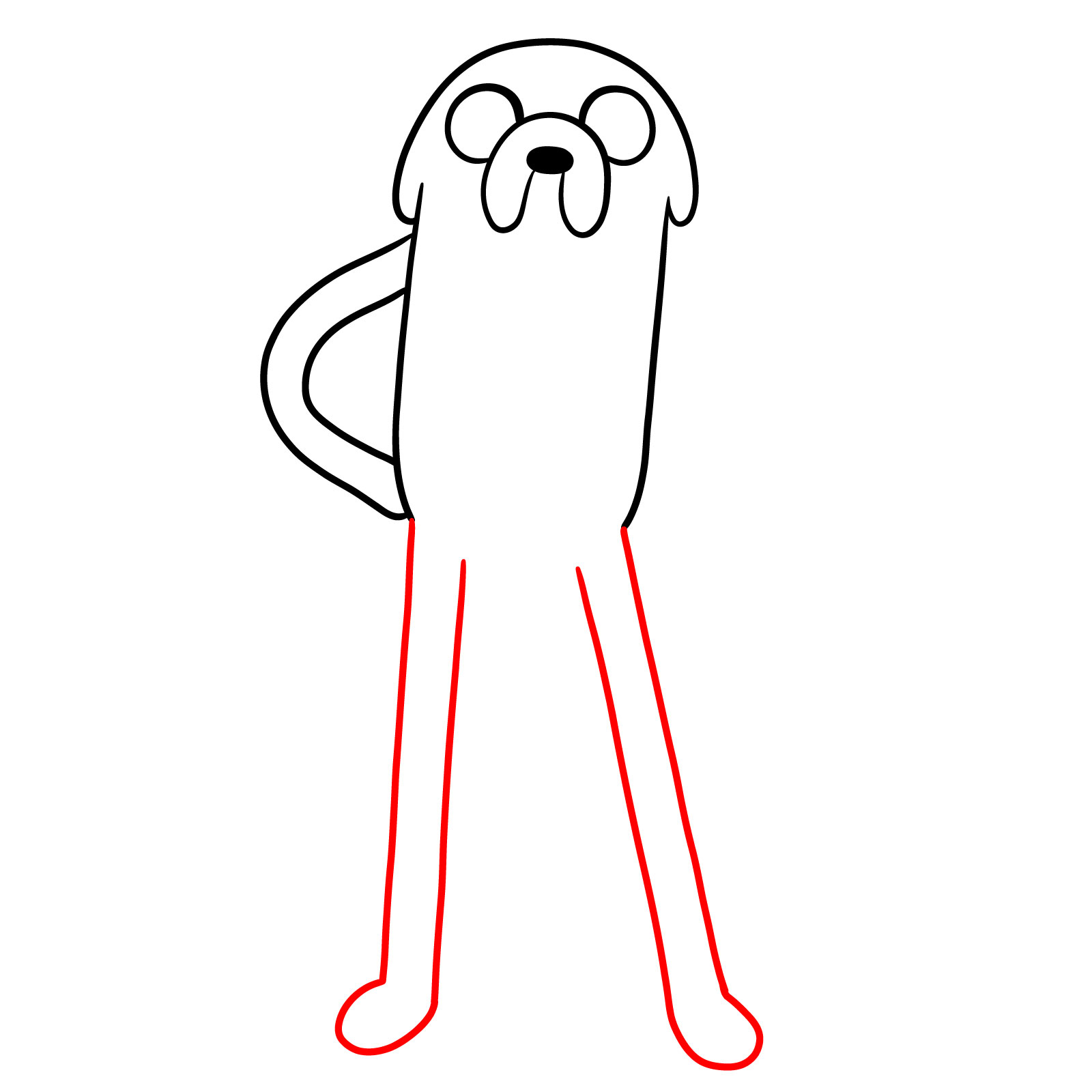 How to Draw Jake the Dog Fortnite Skin - step 07