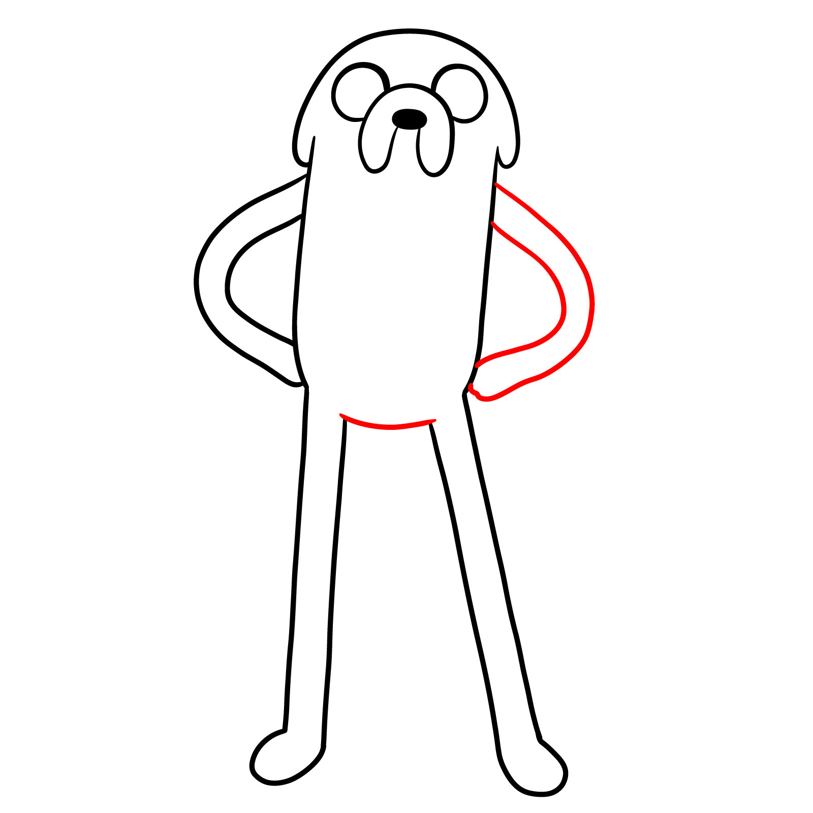How to Draw Jake the Dog Fortnite Skin - step 08