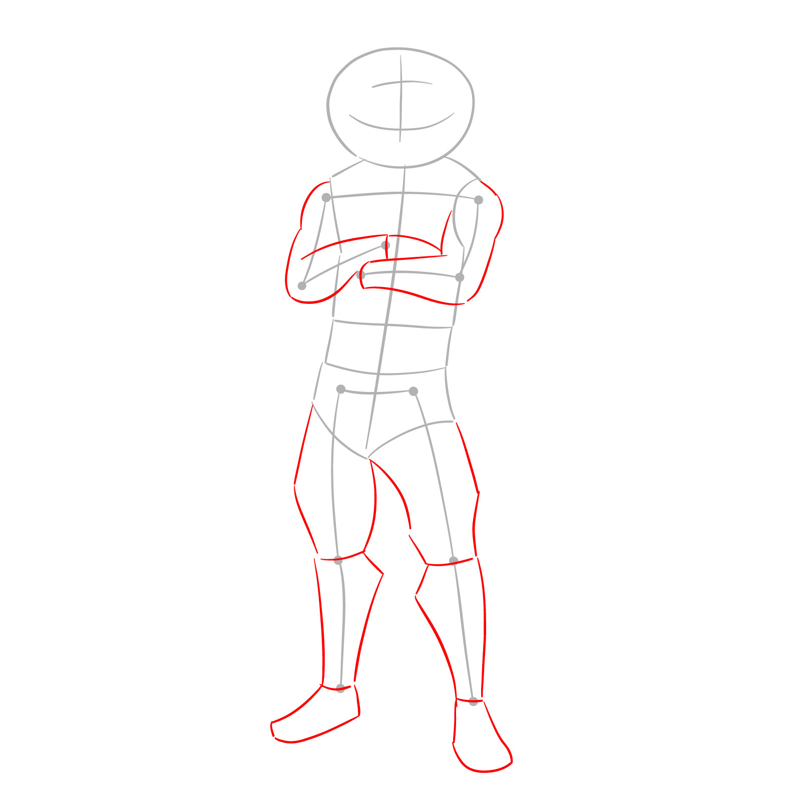 How to Draw Tomatohead from Fortnite - step 03