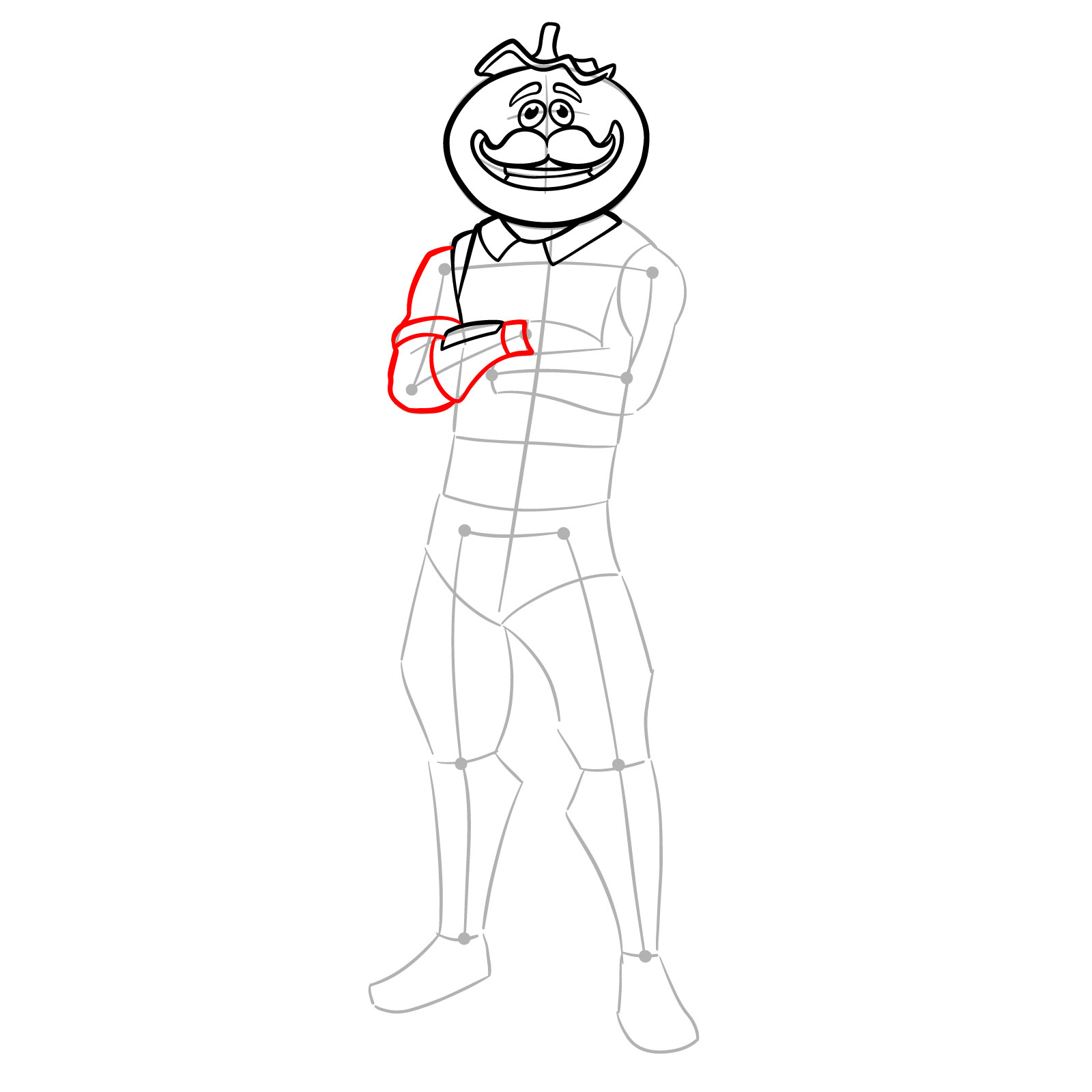 How to Draw Tomatohead from Fortnite - step 11