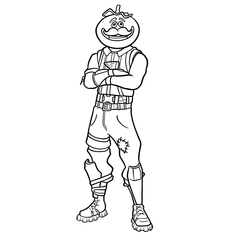 Learn How to Draw Tomatohead – Epic Fortnite Outfit Drawing