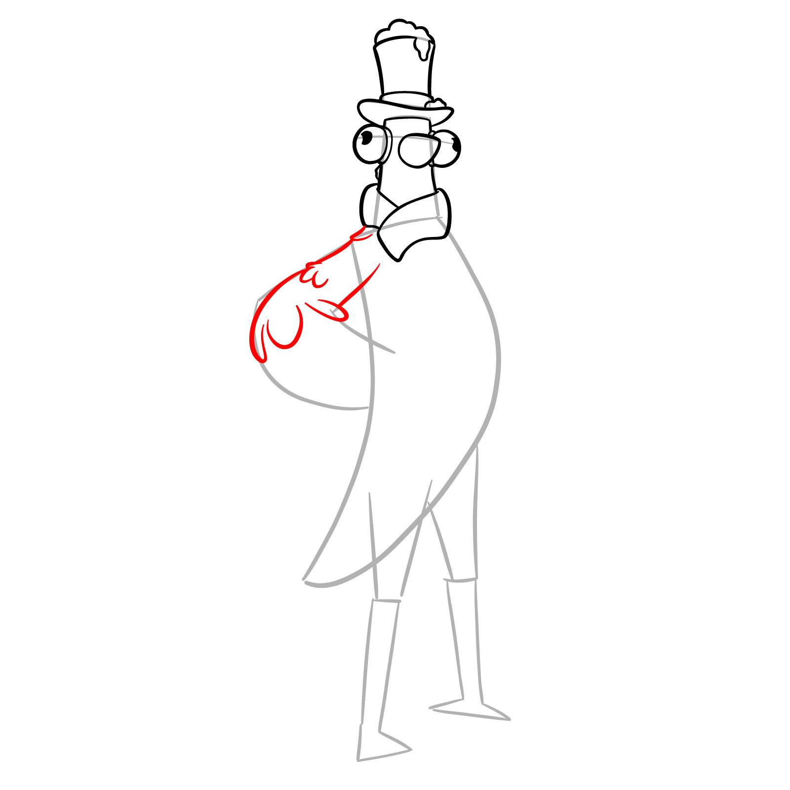 How to Draw Flakey the Snowbird from Fortnite - step 10