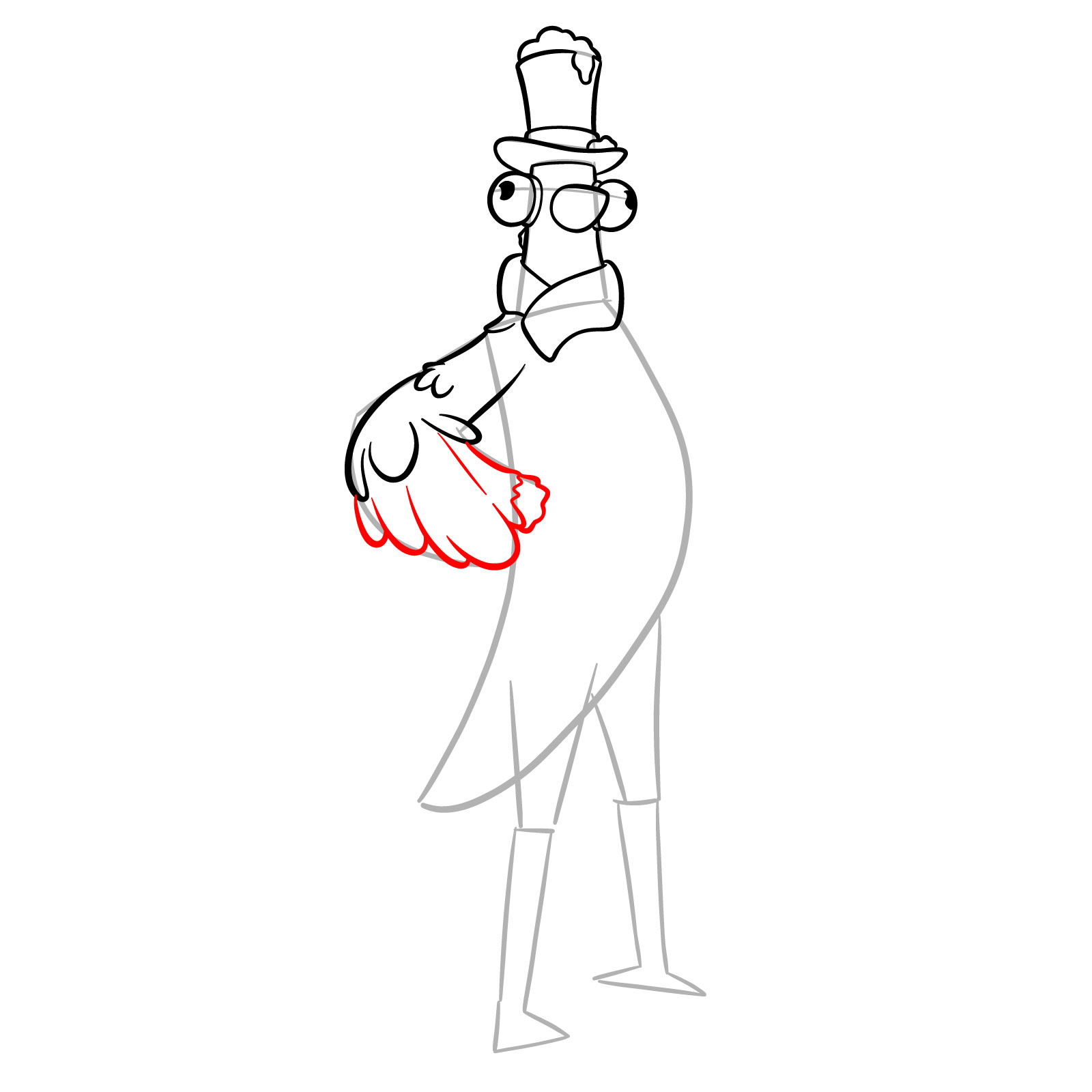 How to Draw Flakey the Snowbird from Fortnite - step 11
