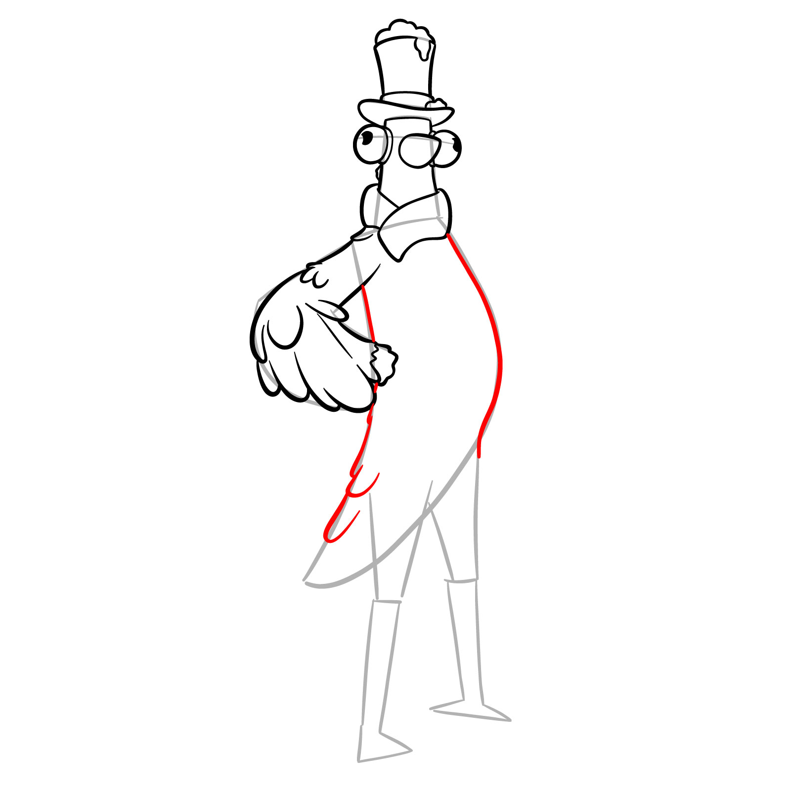 How to Draw Flakey the Snowbird from Fortnite - step 12