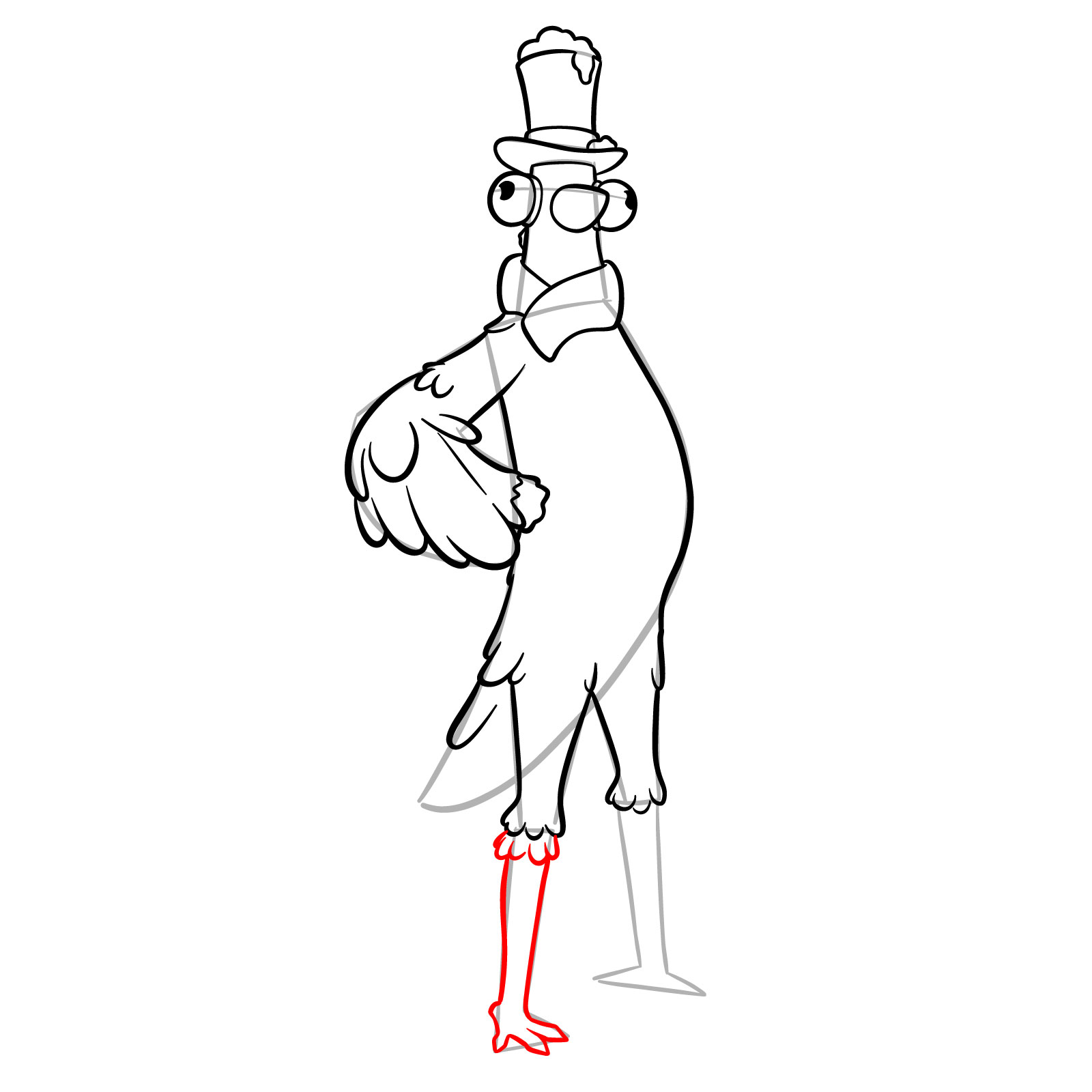 How to Draw Flakey the Snowbird from Fortnite - step 15