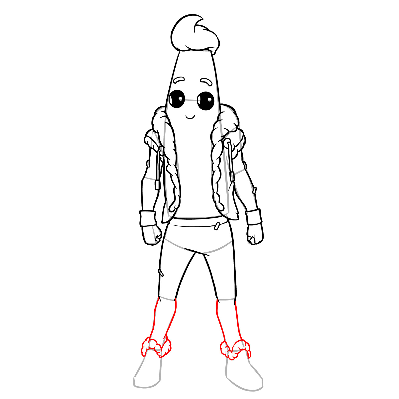 How to Draw Lil Split - step 14