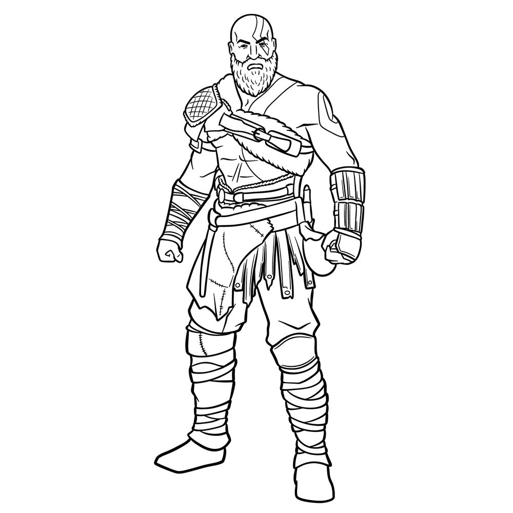 How to Draw Kratos Fortnite Skin: Step-by-Step Tutorial