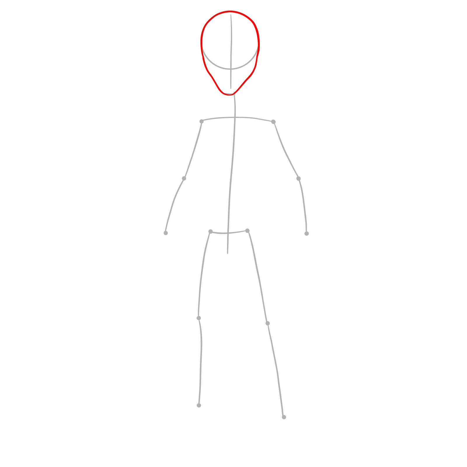 How to Draw Human Bill Fortnite Skin - step 02