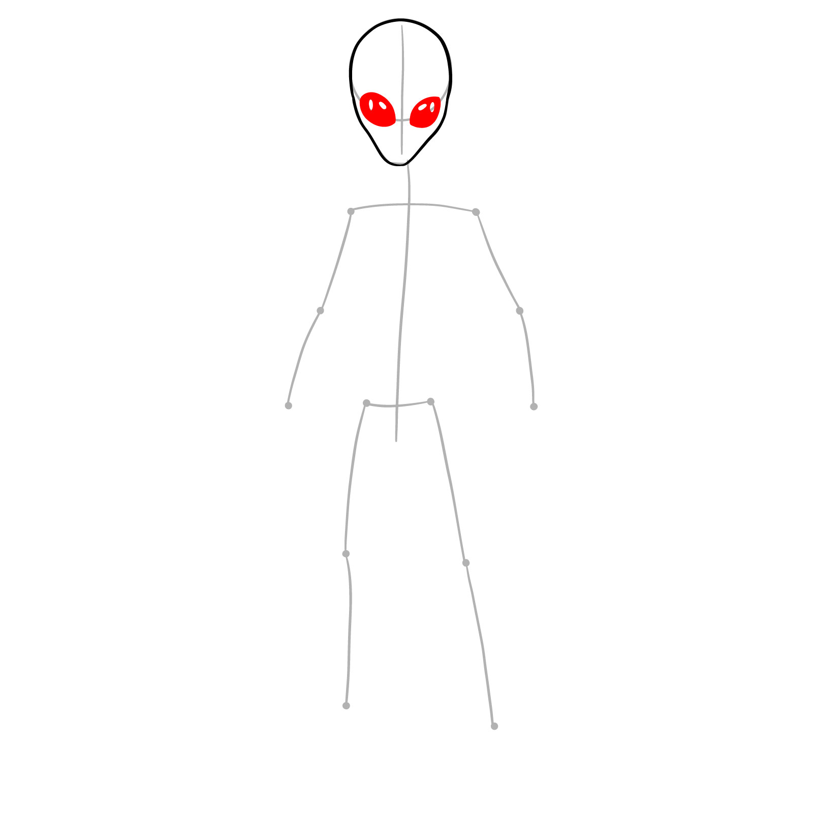 How to Draw Human Bill Fortnite Skin - step 03