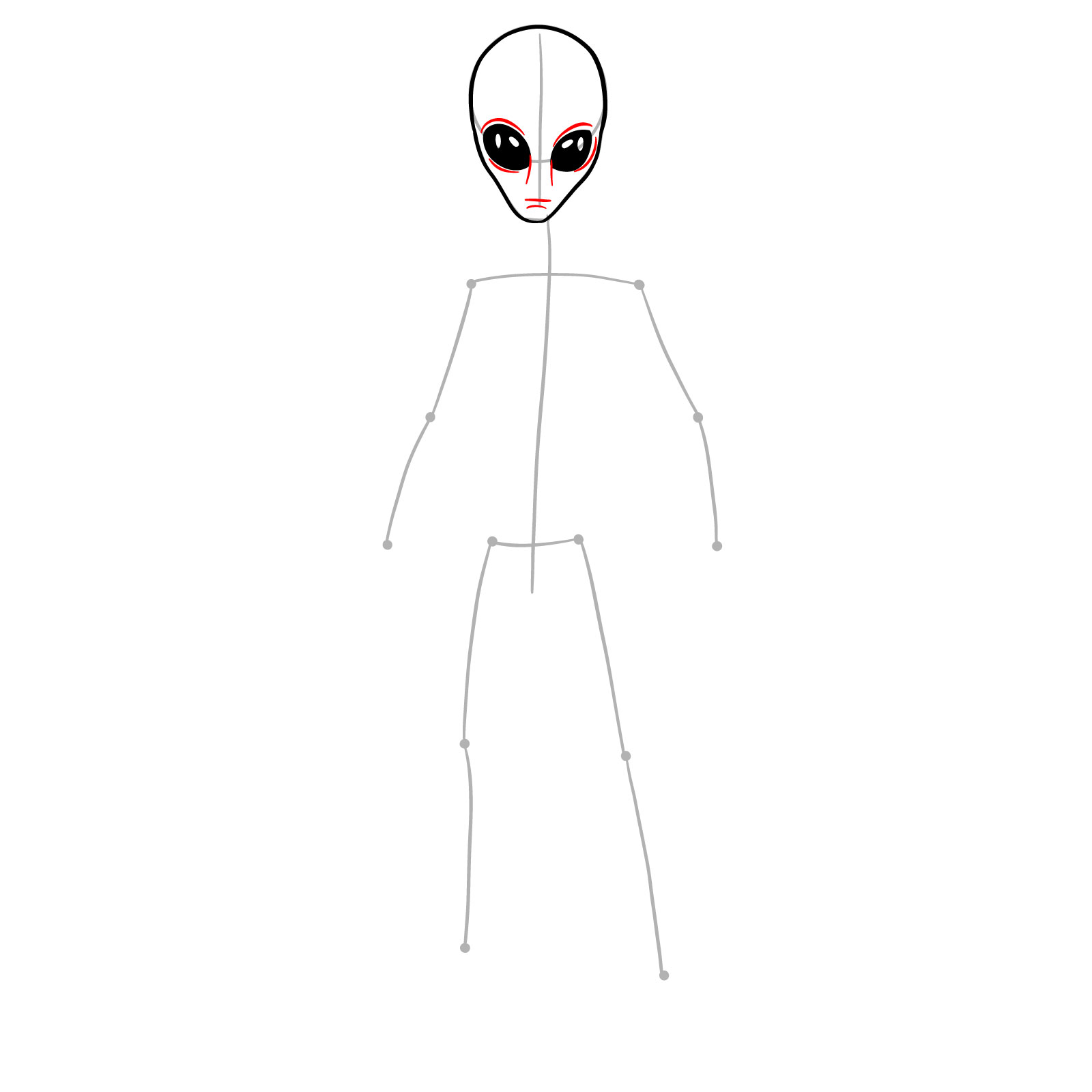 How to Draw Human Bill Fortnite Skin - step 04