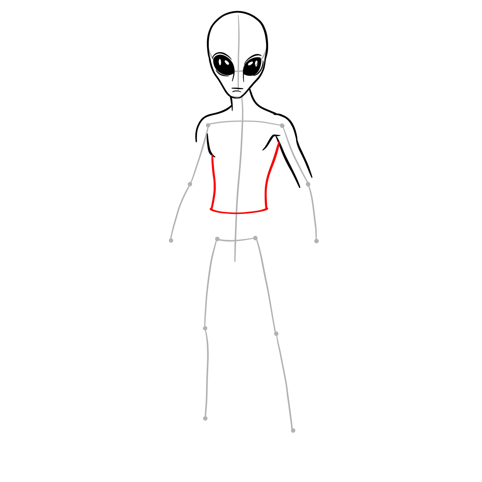 How to Draw Human Bill Fortnite Skin - step 07