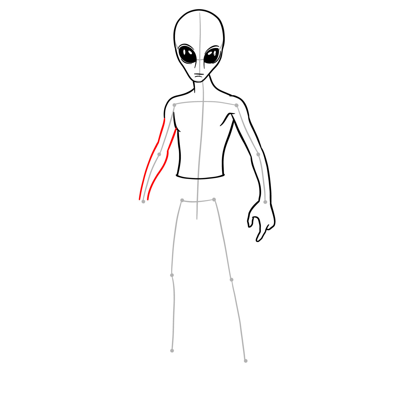 How to Draw Human Bill Fortnite Skin - step 09
