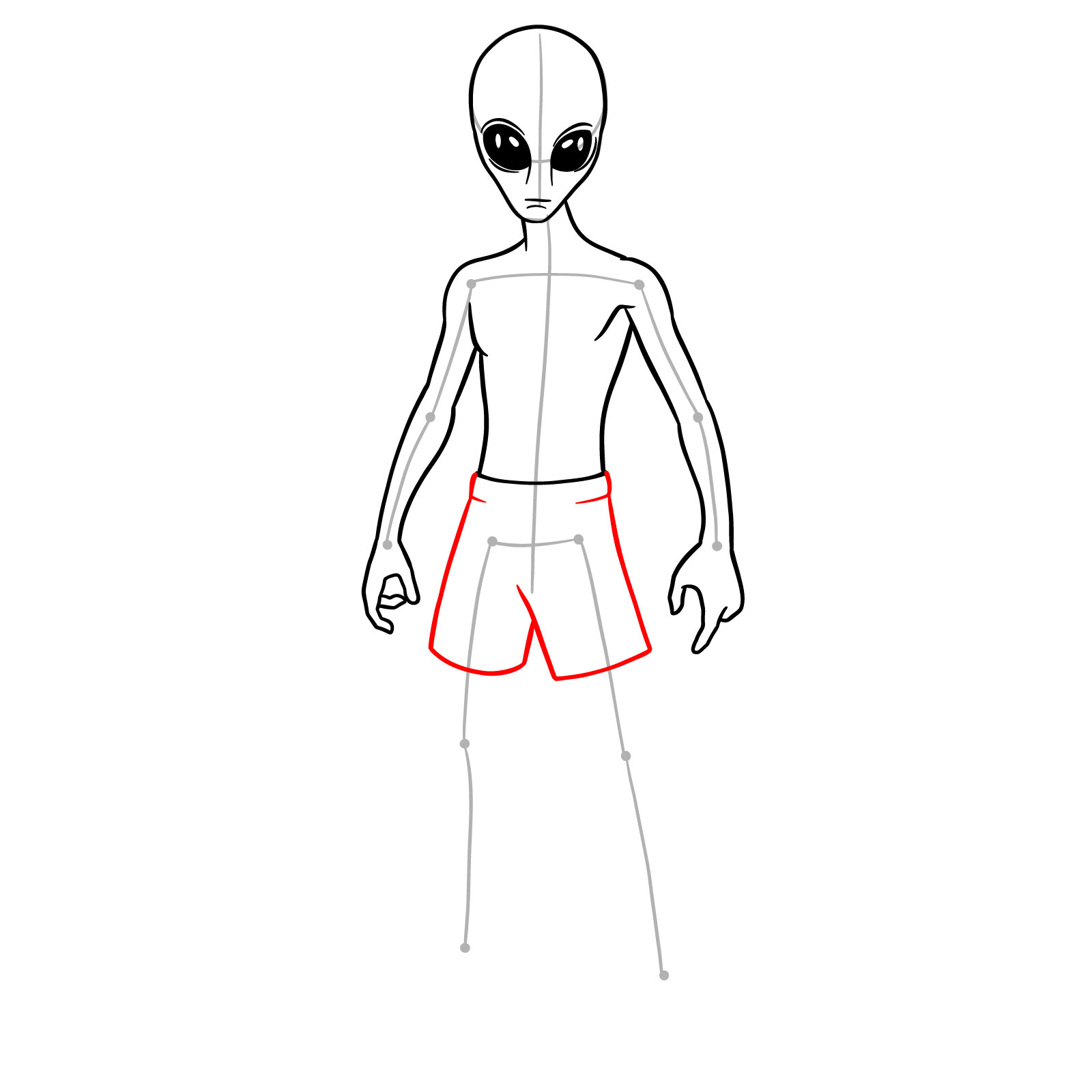 How to Draw Human Bill Fortnite Skin - step 11