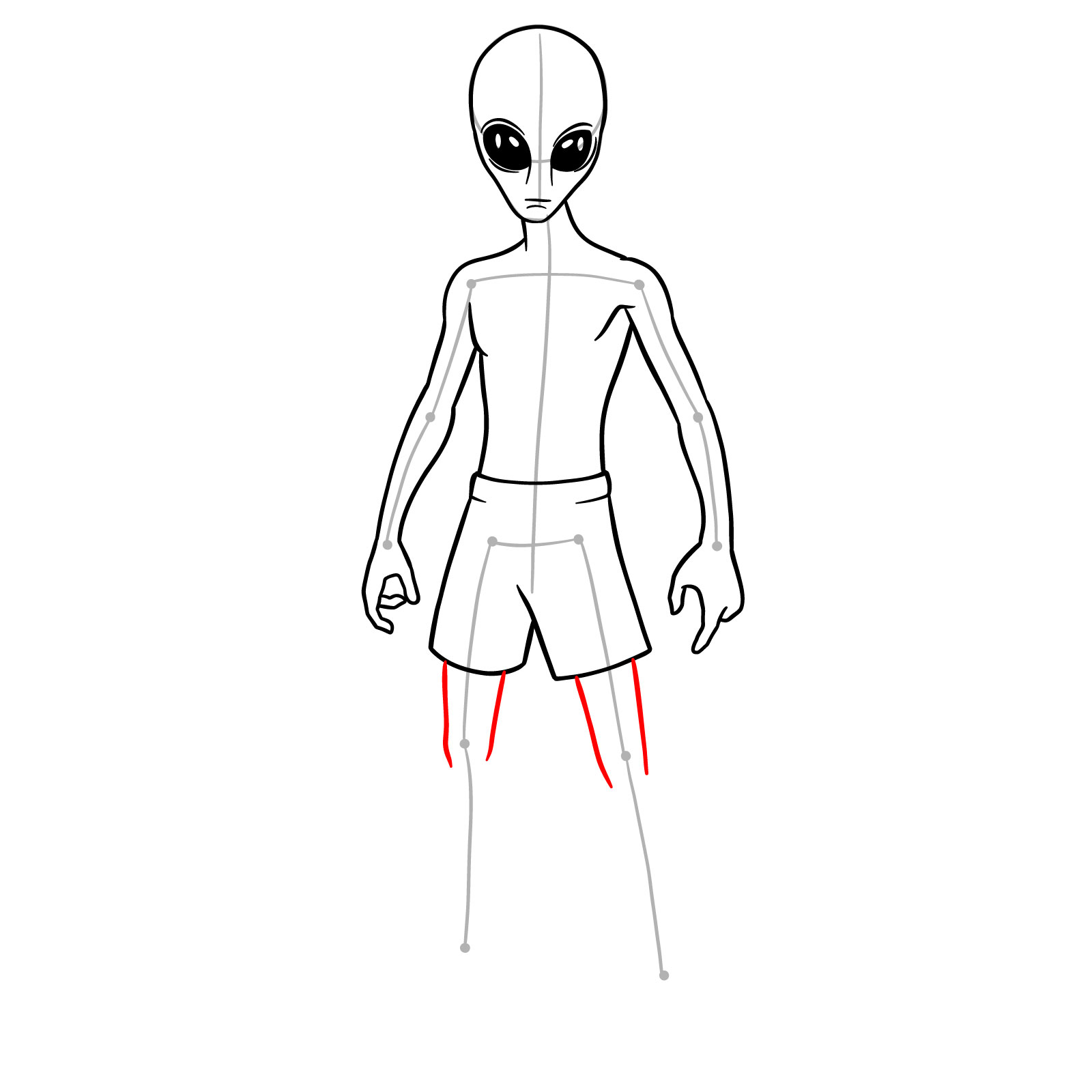 How to Draw Human Bill Fortnite Skin - step 12