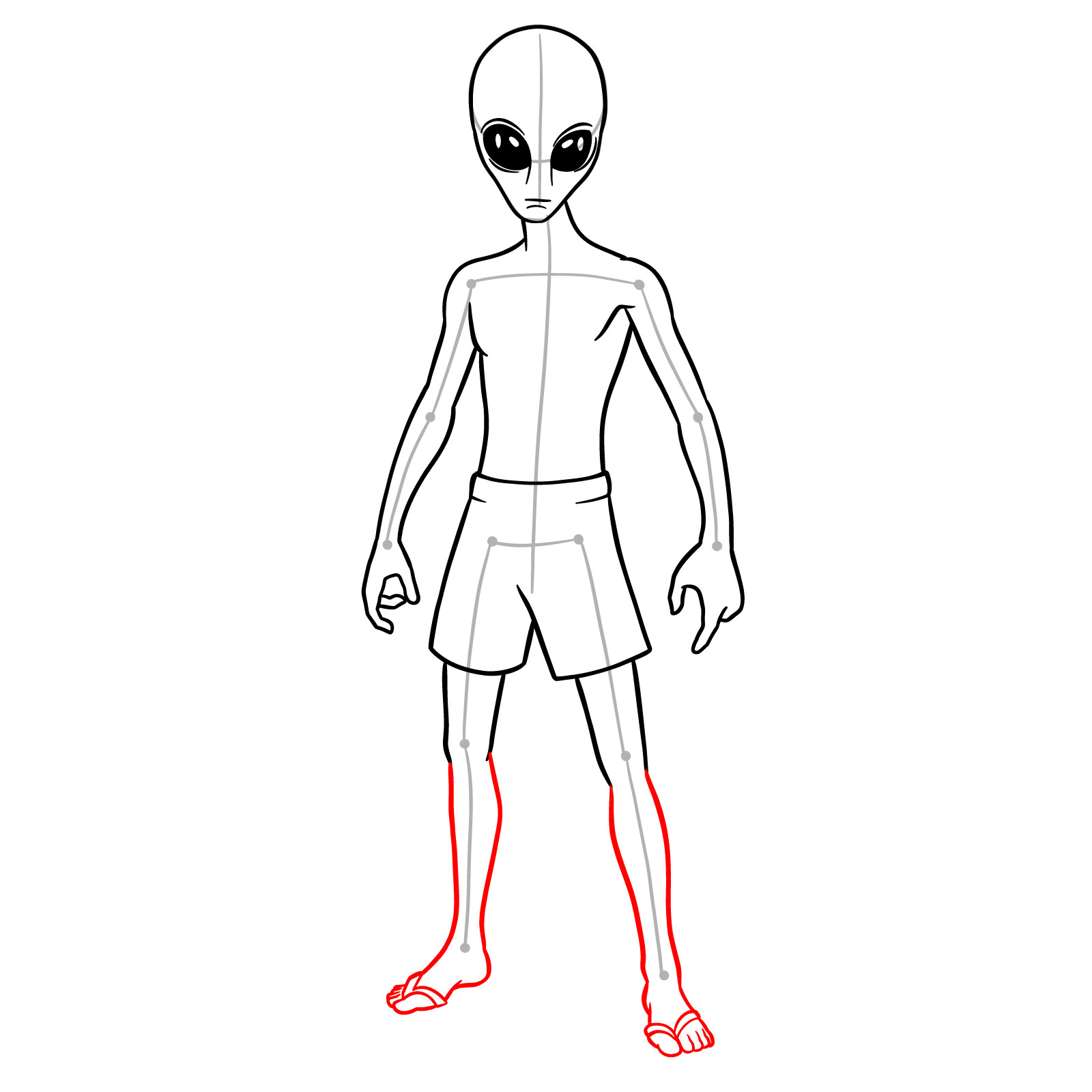 How to Draw Human Bill Fortnite Skin - step 13