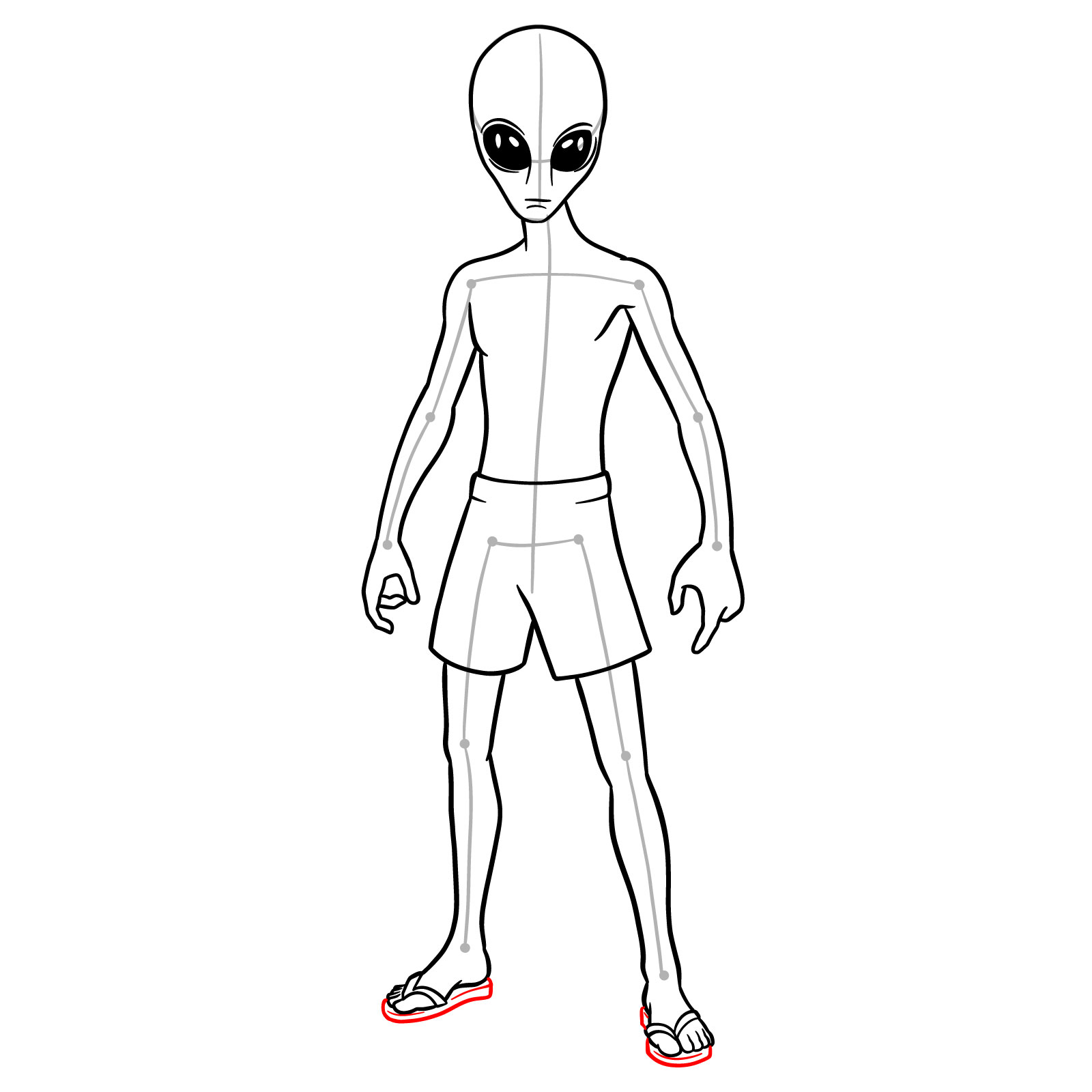 How to Draw Human Bill Fortnite Skin - step 14