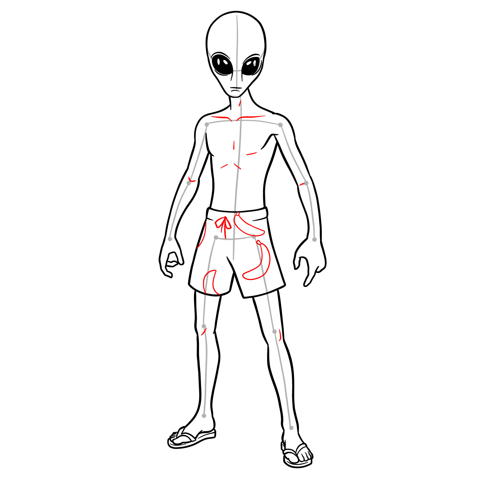 How to Draw Human Bill Fortnite Skin - step 15