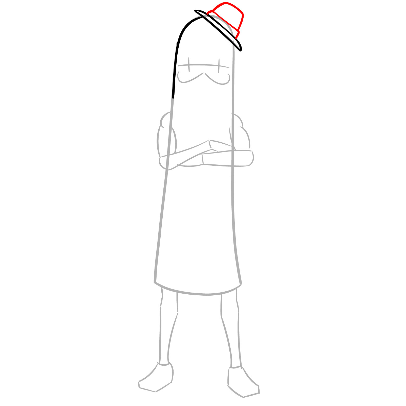 How to Draw Mr. Dappermint Fortnite Skin - step 04