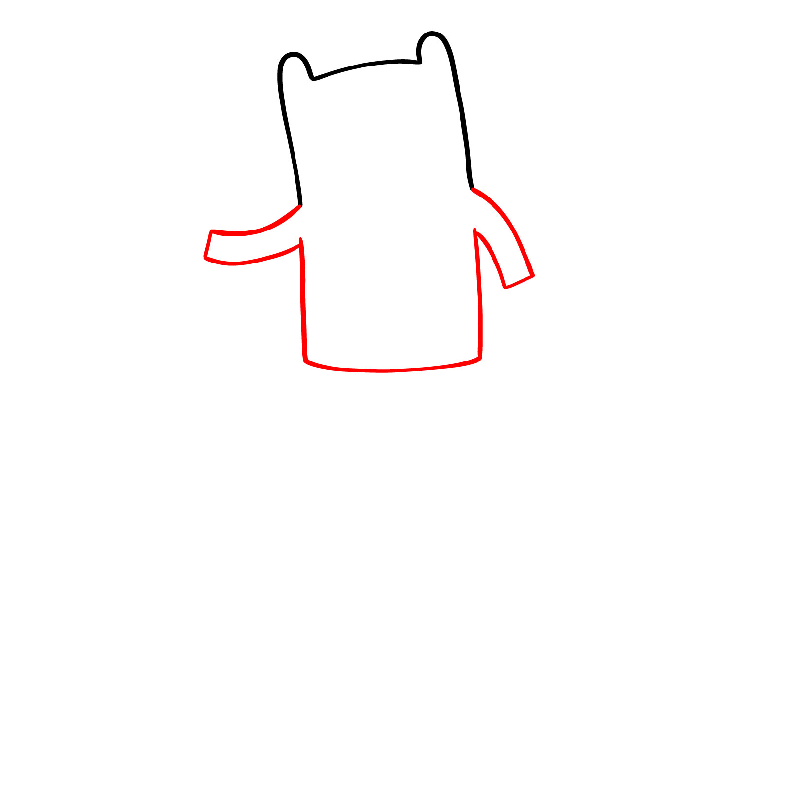 How to Draw Finn the Human Fortnite Skin - step 02