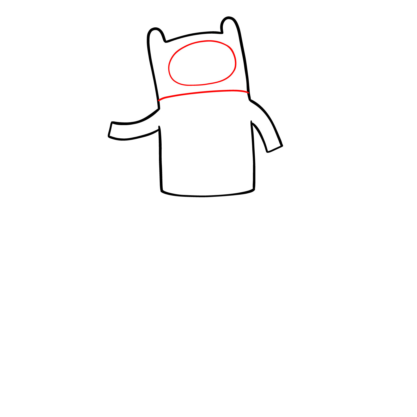 How to Draw Finn the Human Fortnite Skin - step 03