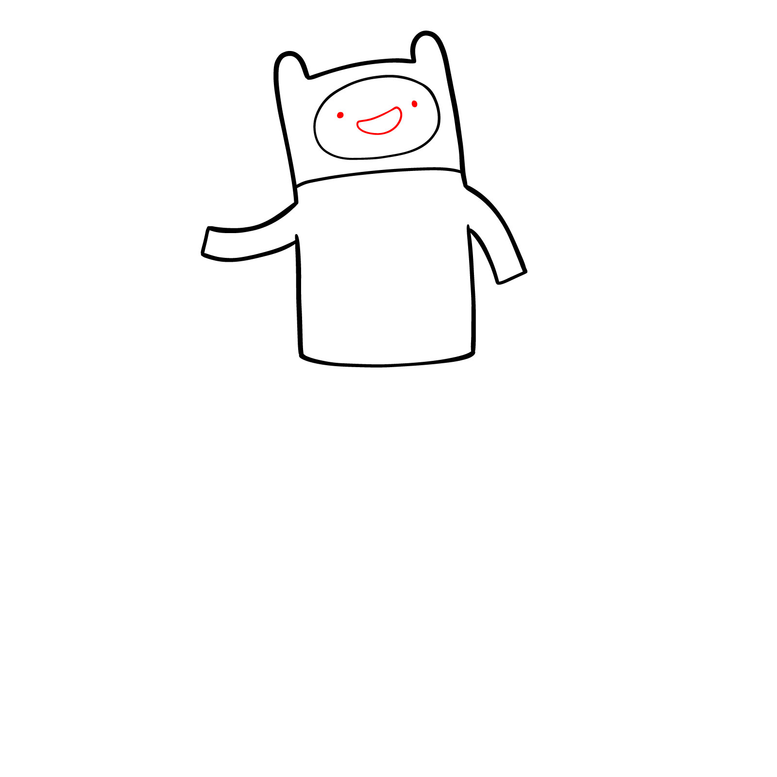 How to Draw Finn the Human Fortnite Skin - step 04