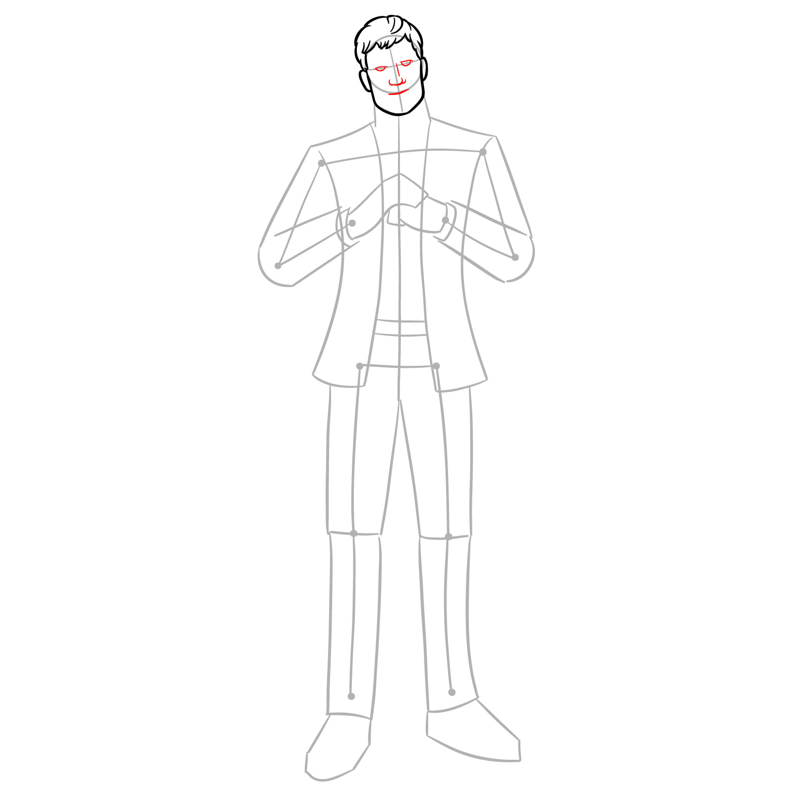 How to Draw Agent Jones Fortnite Skin - step 07
