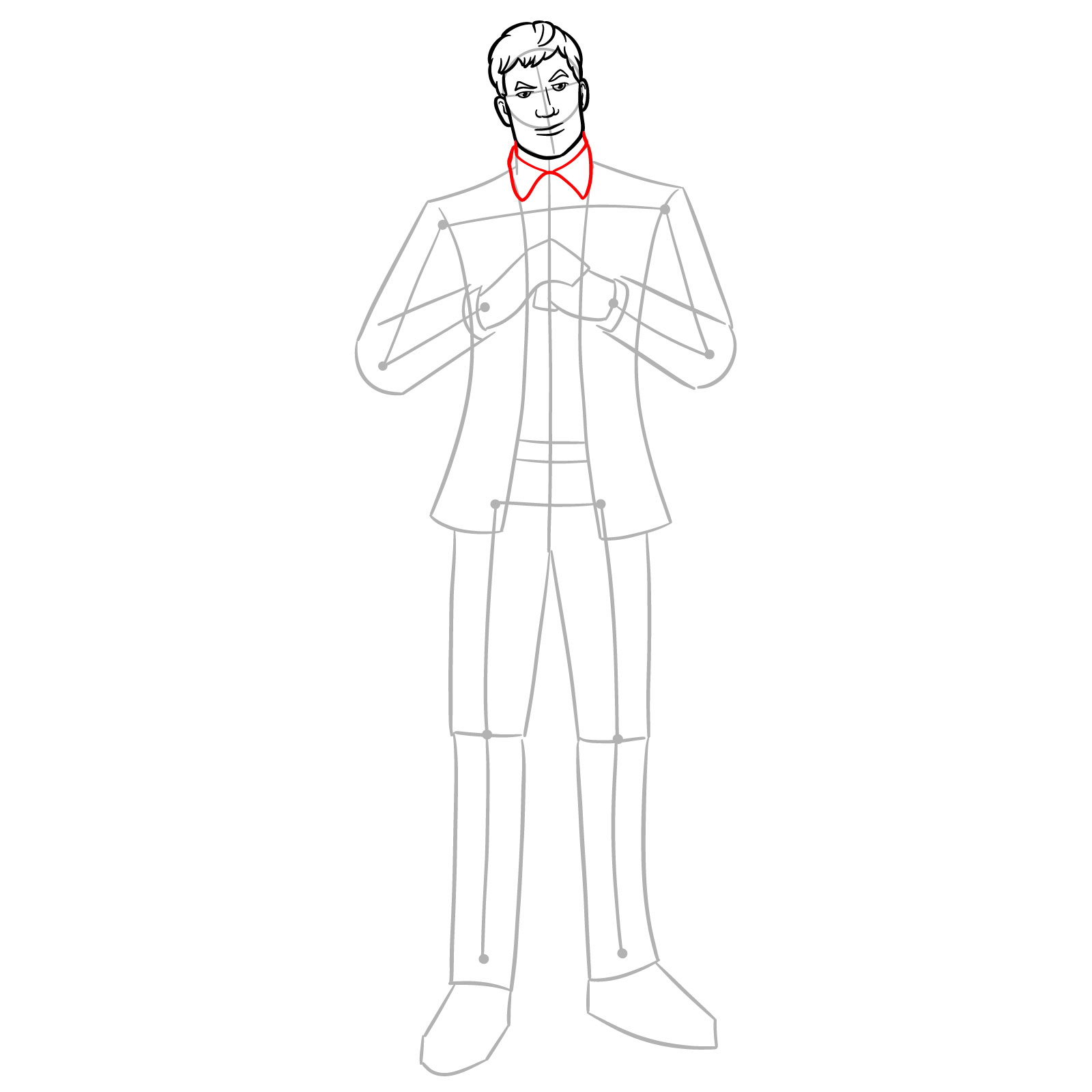How to Draw Agent Jones Fortnite Skin - step 09