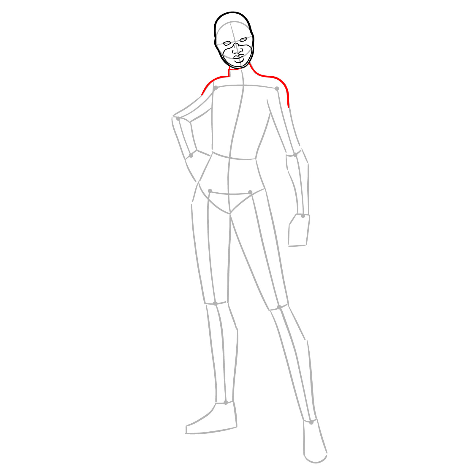 How to Draw Backlash from Fortnite - step 07