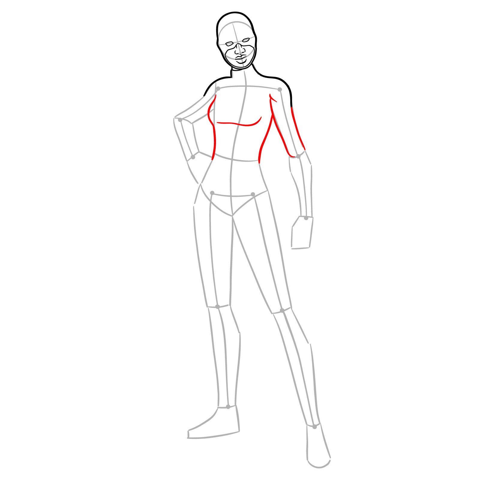 How to Draw Backlash from Fortnite - step 08