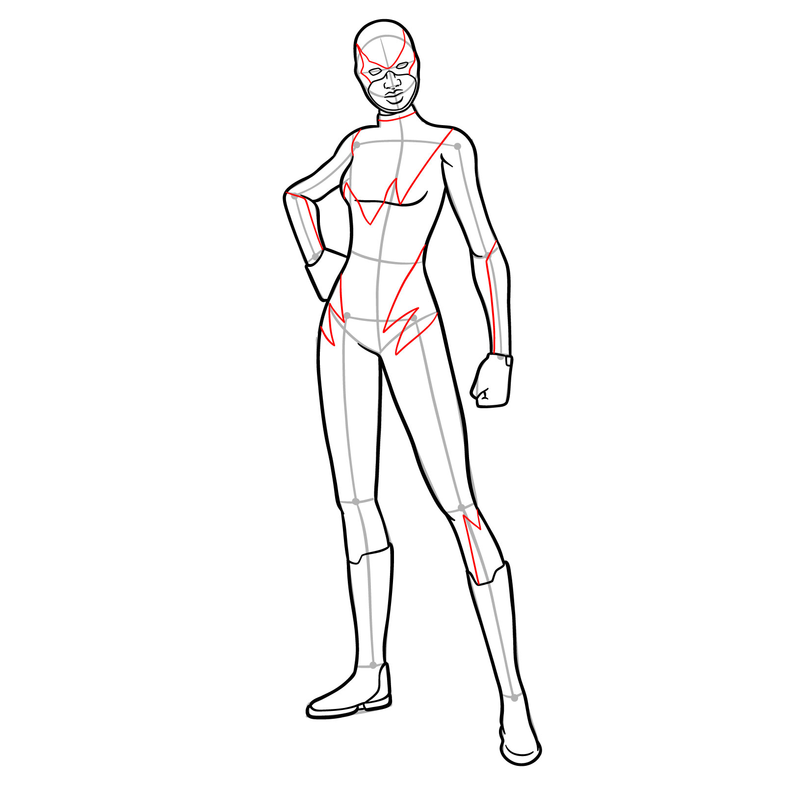 How to Draw Backlash from Fortnite - step 15