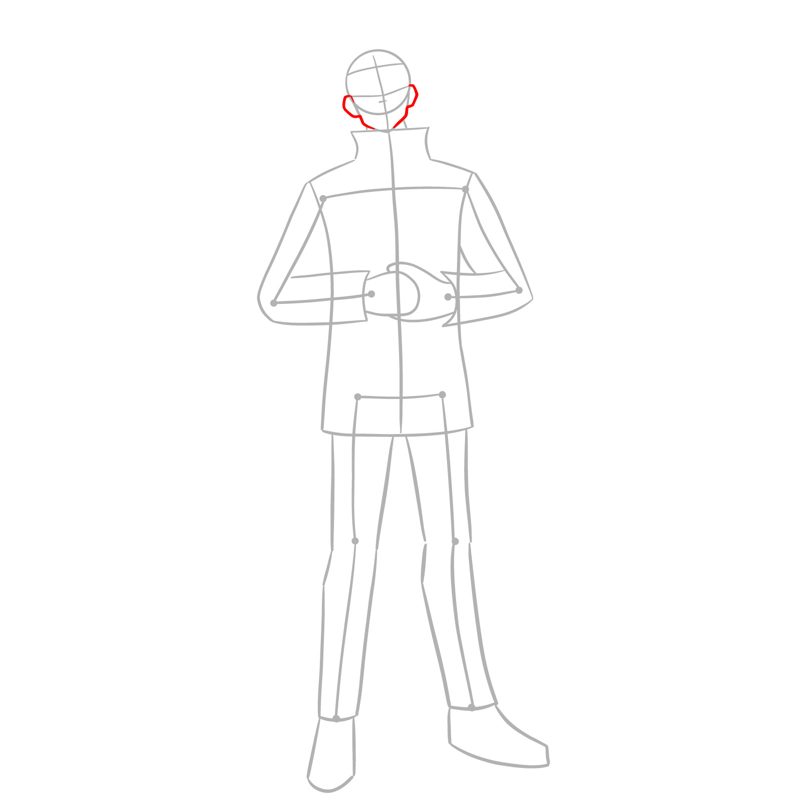 How to Draw Satoru Gojo Fortnite Skin - step 04
