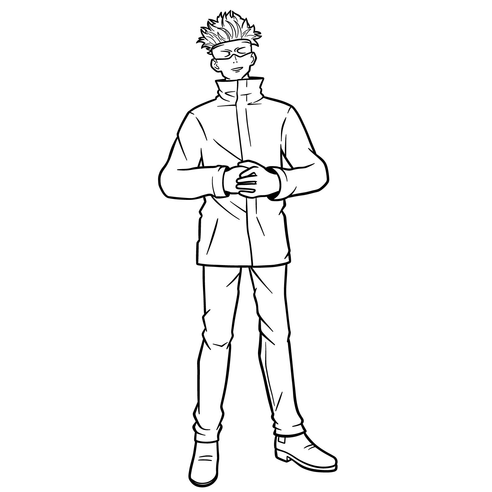 How to Draw Satoru Gojo Fortnite Skin - final step