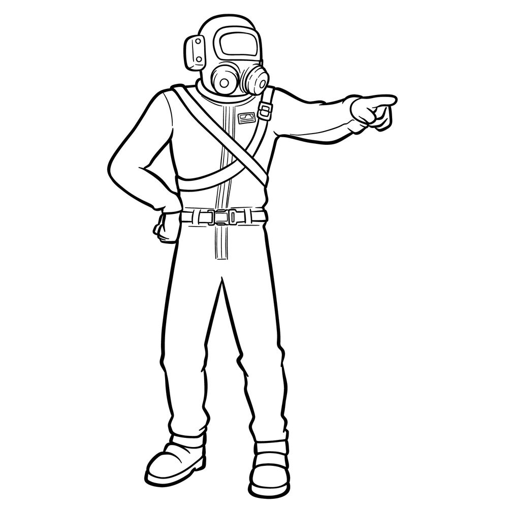 How to Draw The Employee Fortnite Gaming Legends Series Skin