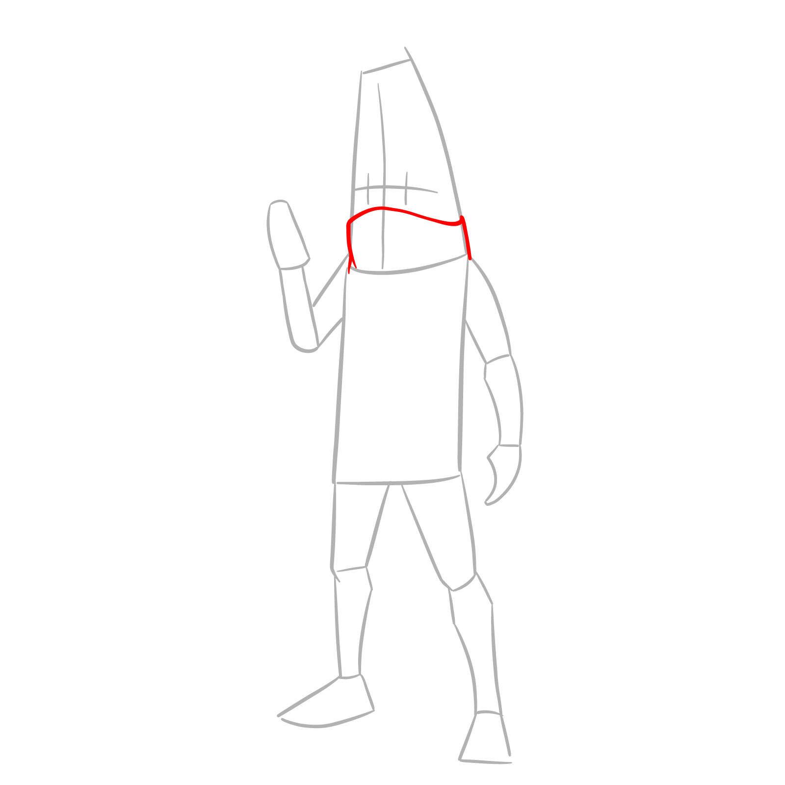 How to Draw P33LY from Fortnite - step 03