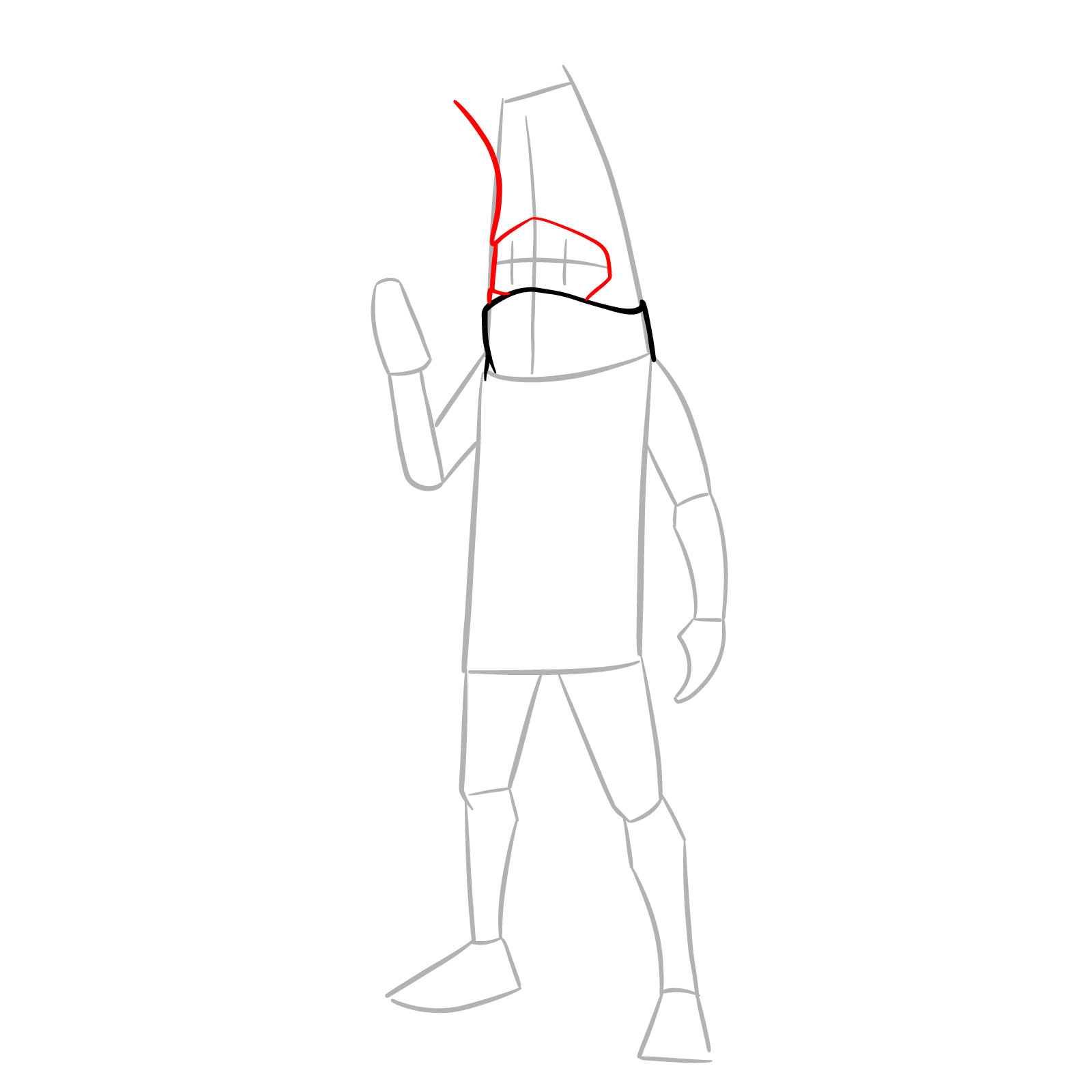 How to Draw P33LY from Fortnite - step 04